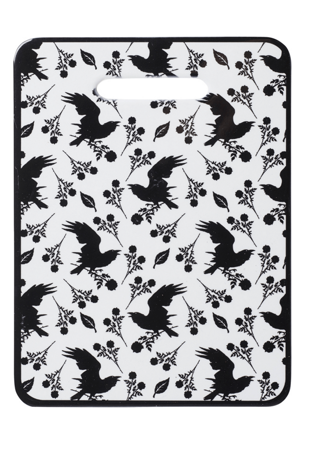 Raven and Rose Chopping Board for Gothic Kitchen Decor