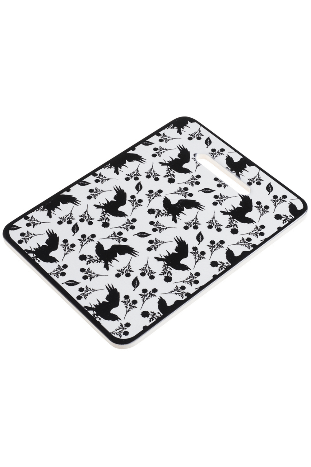 Raven and Rose Chopping Board for Gothic Kitchen Decor