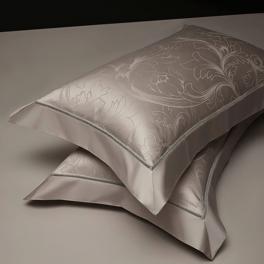 Refined Egyptian Cotton Jacquard Duvet Cover Bedding Set