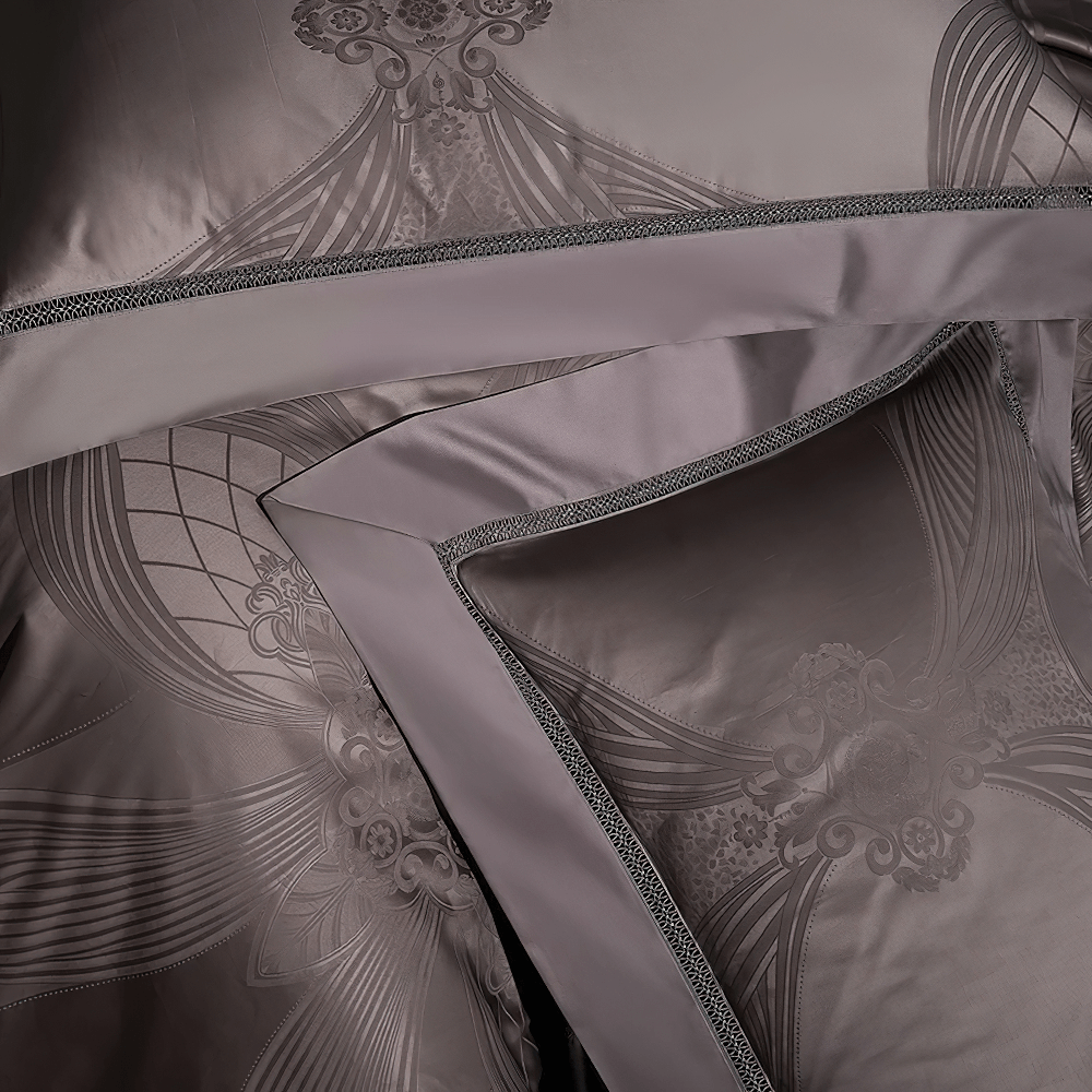 Refined Egyptian Cotton Jacquard Duvet Cover Bedding Set
