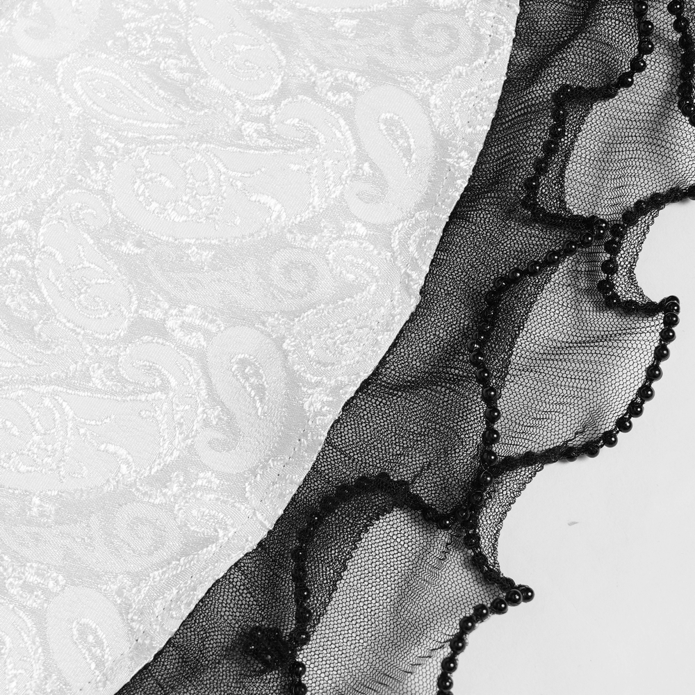 Romantic Gothic Blouse with Flared Lace Sleeves
