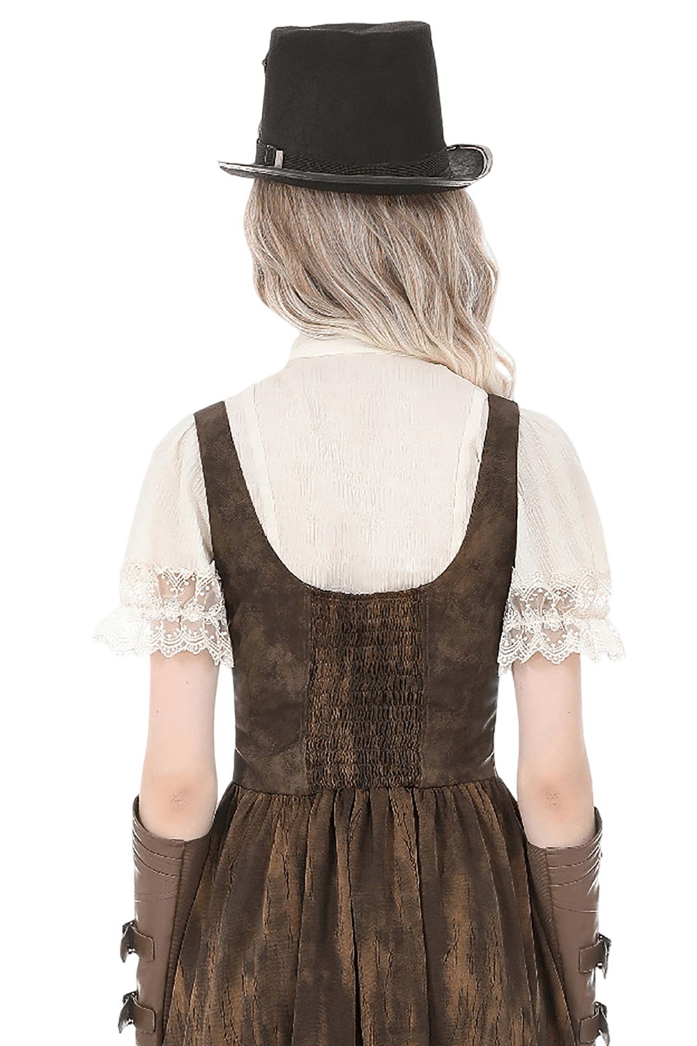 Romantic Victorian Lolita Blouse with Lace and Puff Sleeves