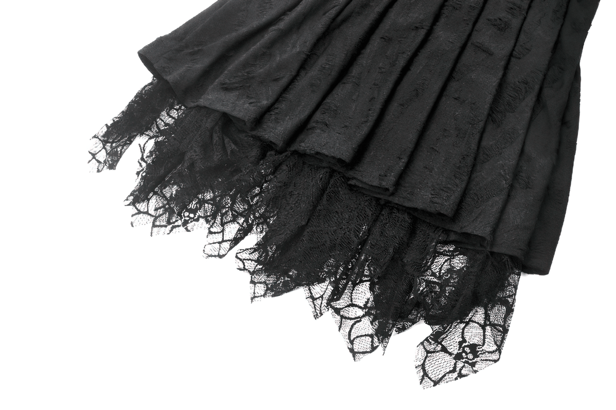 Sexy Lace Corset Dress with Heart Clips and Mesh Hem