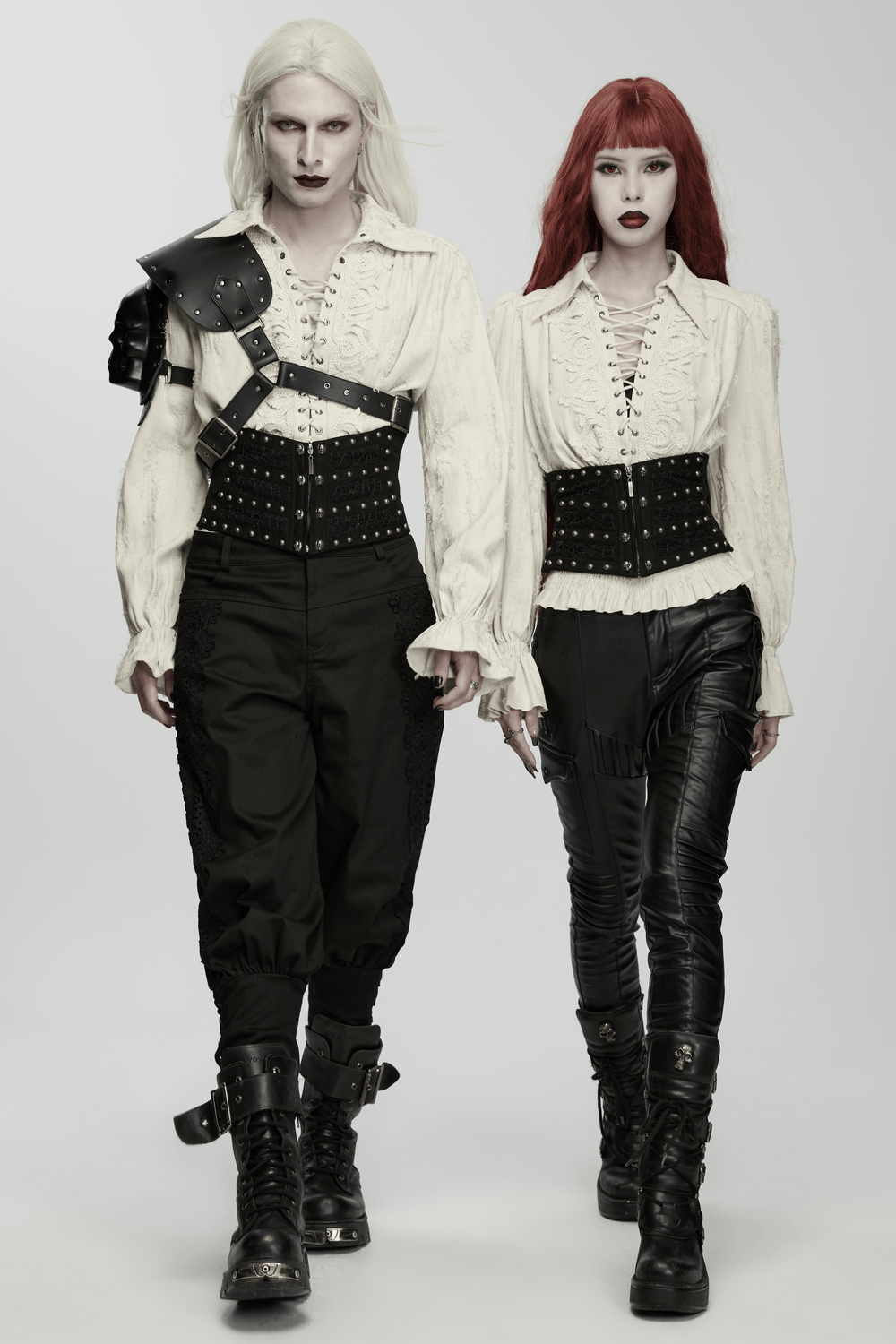 Skeletal Vanguard Shoulder Armor with Rivets and Straps