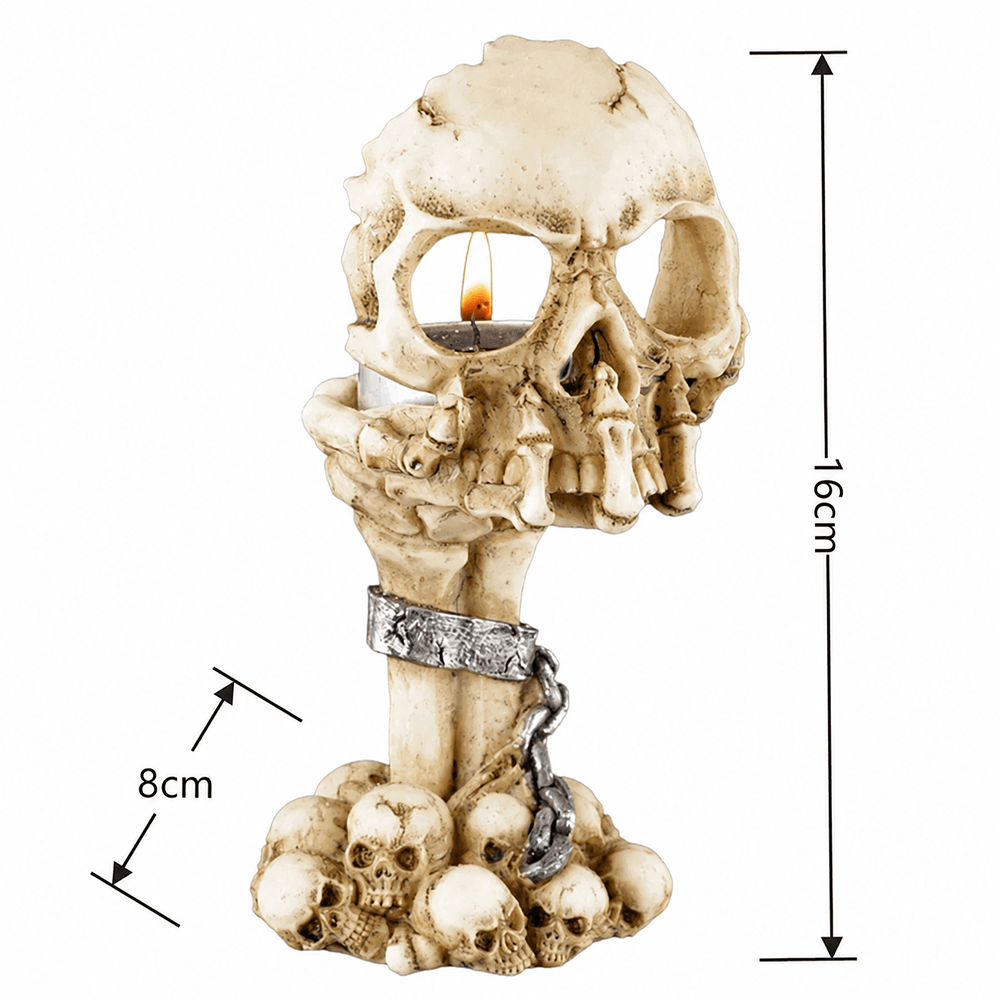 Skull Hand Tealight Holder for Gothic Halloween Decor