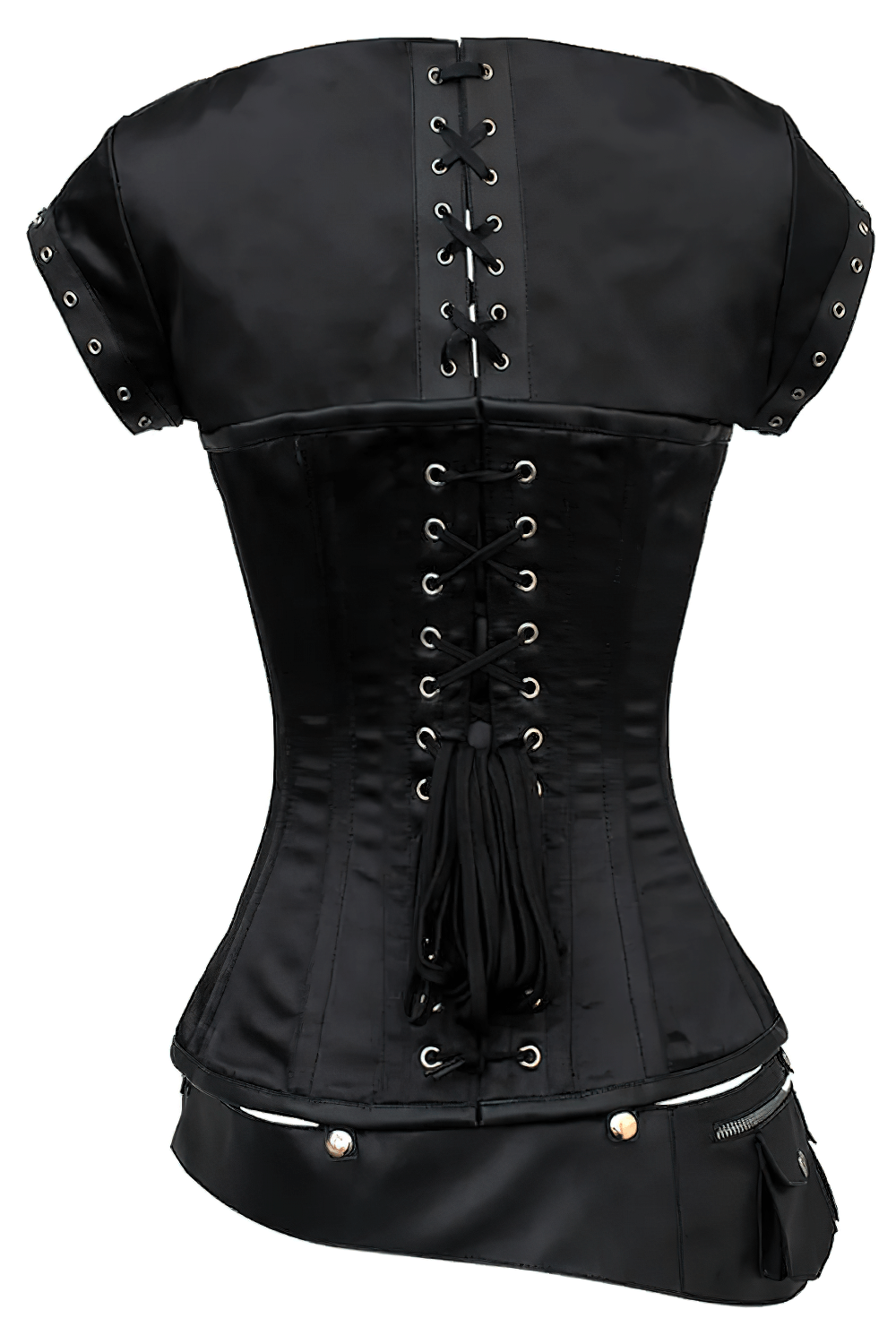 Steampunk Overbust Corset With Detachable Utility Belt