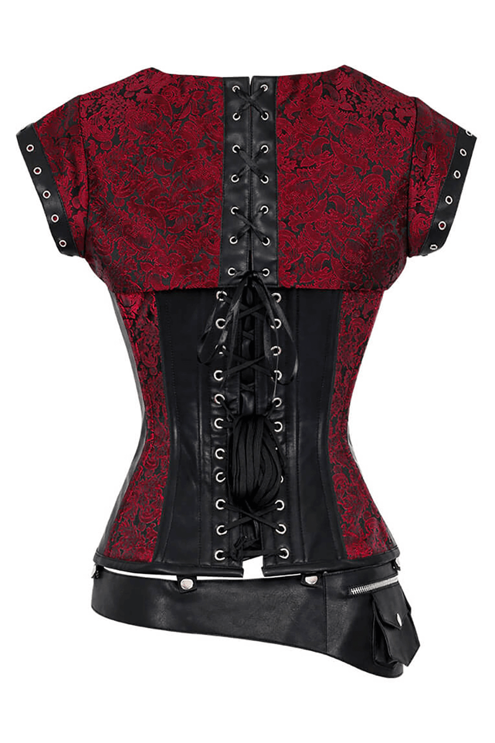 Steampunk Overbust Corset with Shrug and Detachable Belt Set