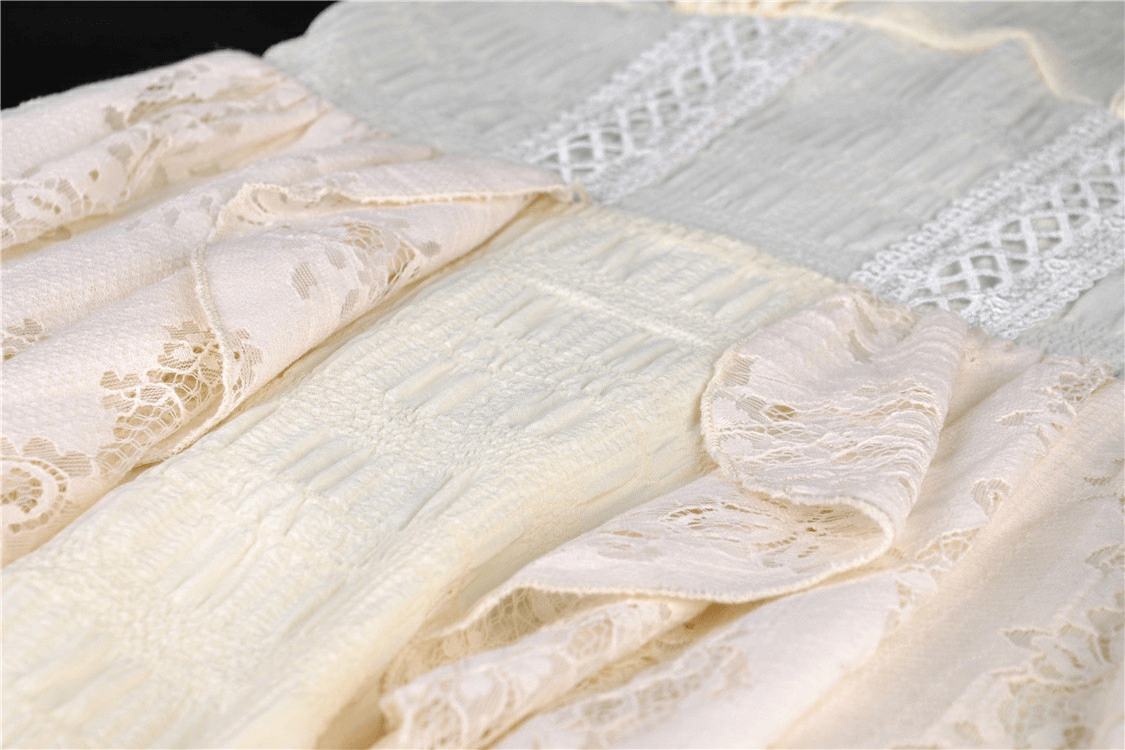 Steampunk Victorian Off-Shoulder Short Sleeves Lace Dress