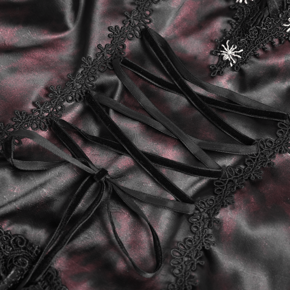 Striking Women's Halter Mini Dress with Corset Lacing Detail