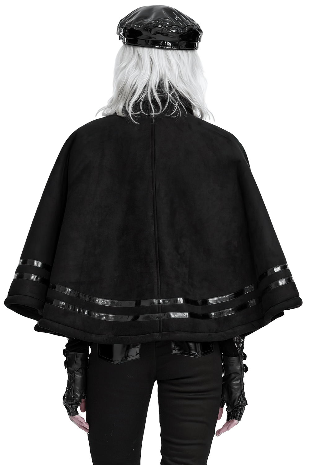 Stylish Gothic Black Cape with Spiked Shoulders
