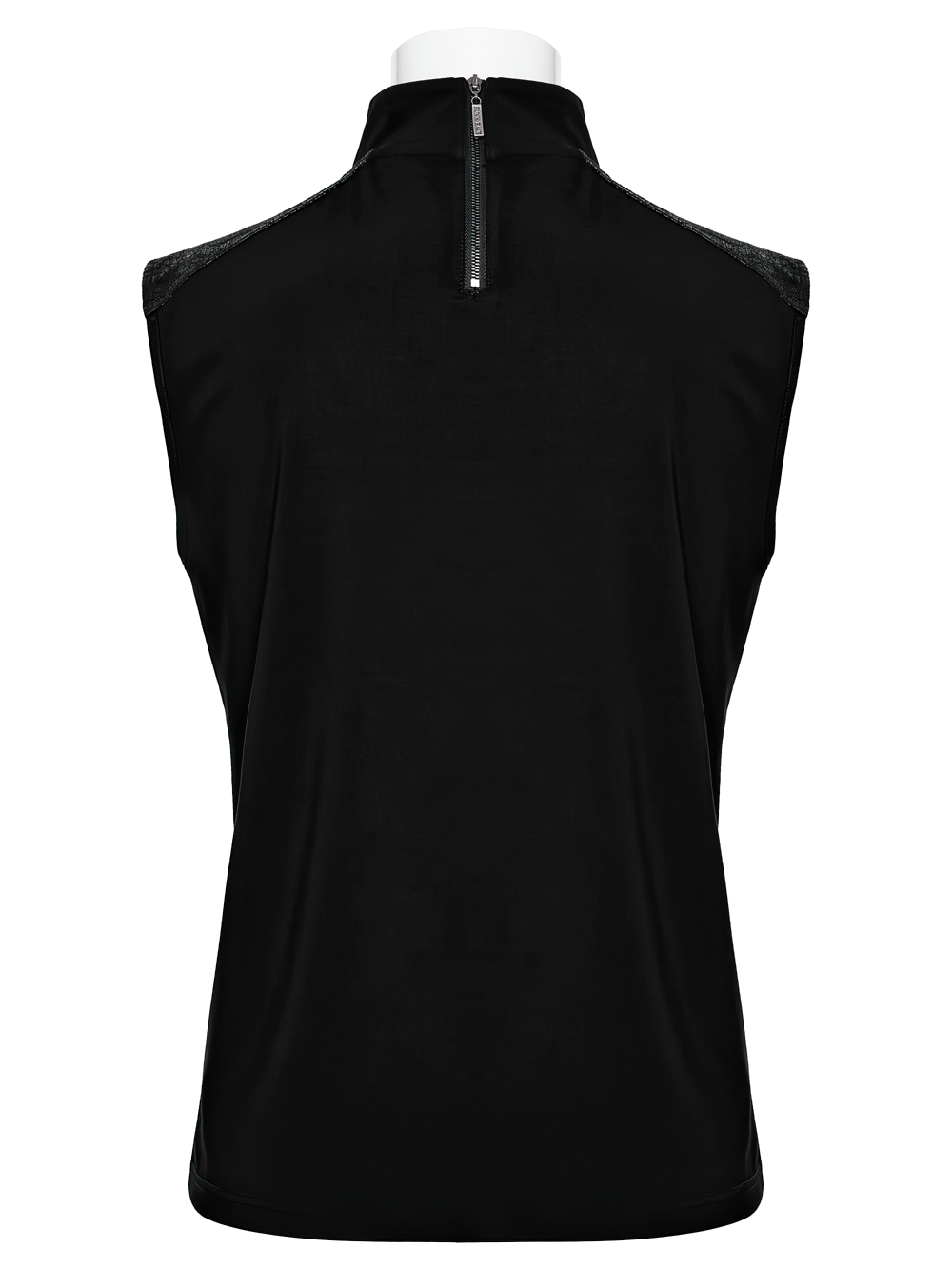 Stylish Gothic Mesh Vest with Faux Leather Trim