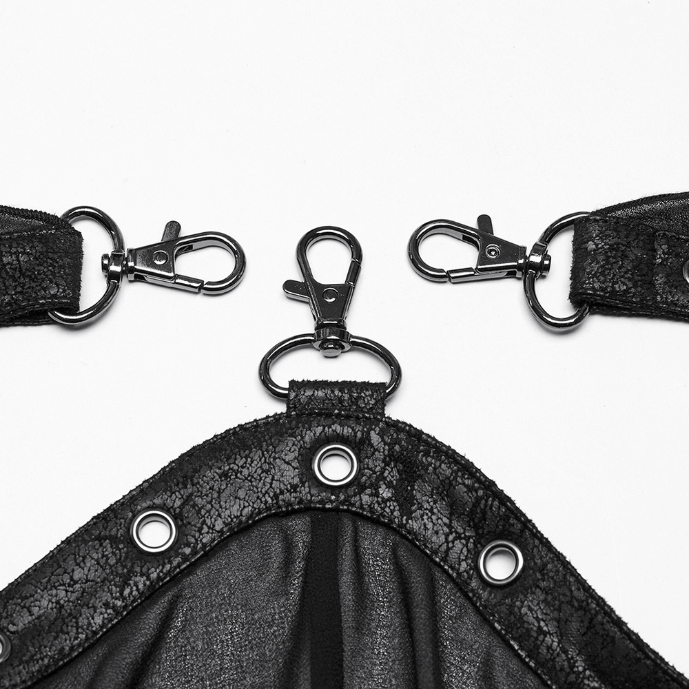 Stylish Gothic Shorts with Detachable Chiffon Cape