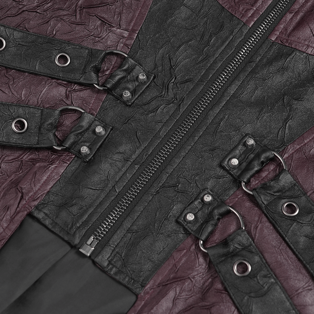 Stylish Longline Punk and Steampunk Buckle Coat