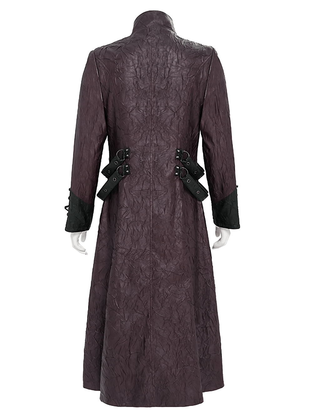 Stylish Longline Punk and Steampunk Buckle Coat