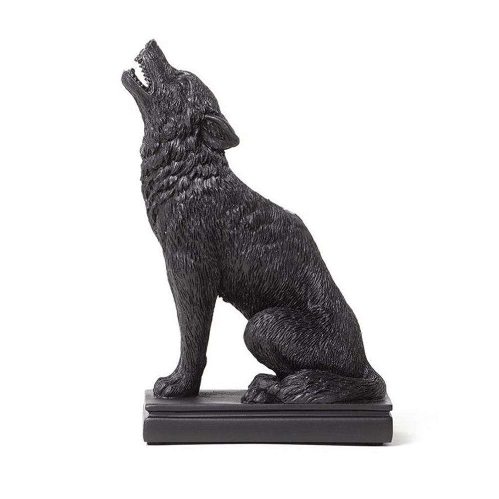 Ulula Noctis Wolf Candle Holder - Resin Wolf Howling Design