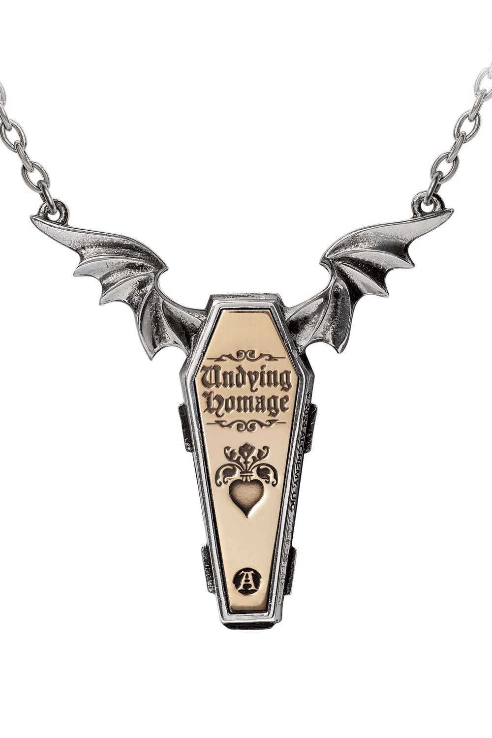 Undying Homage Skeleton and Coffin Couples Necklace