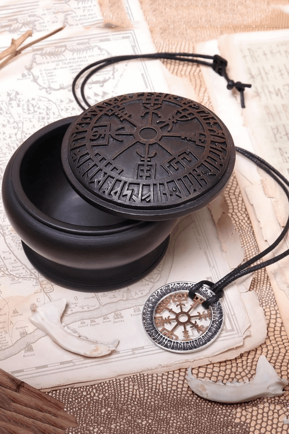 Vegvisir Norse Compass Trinket and Jewelry Box