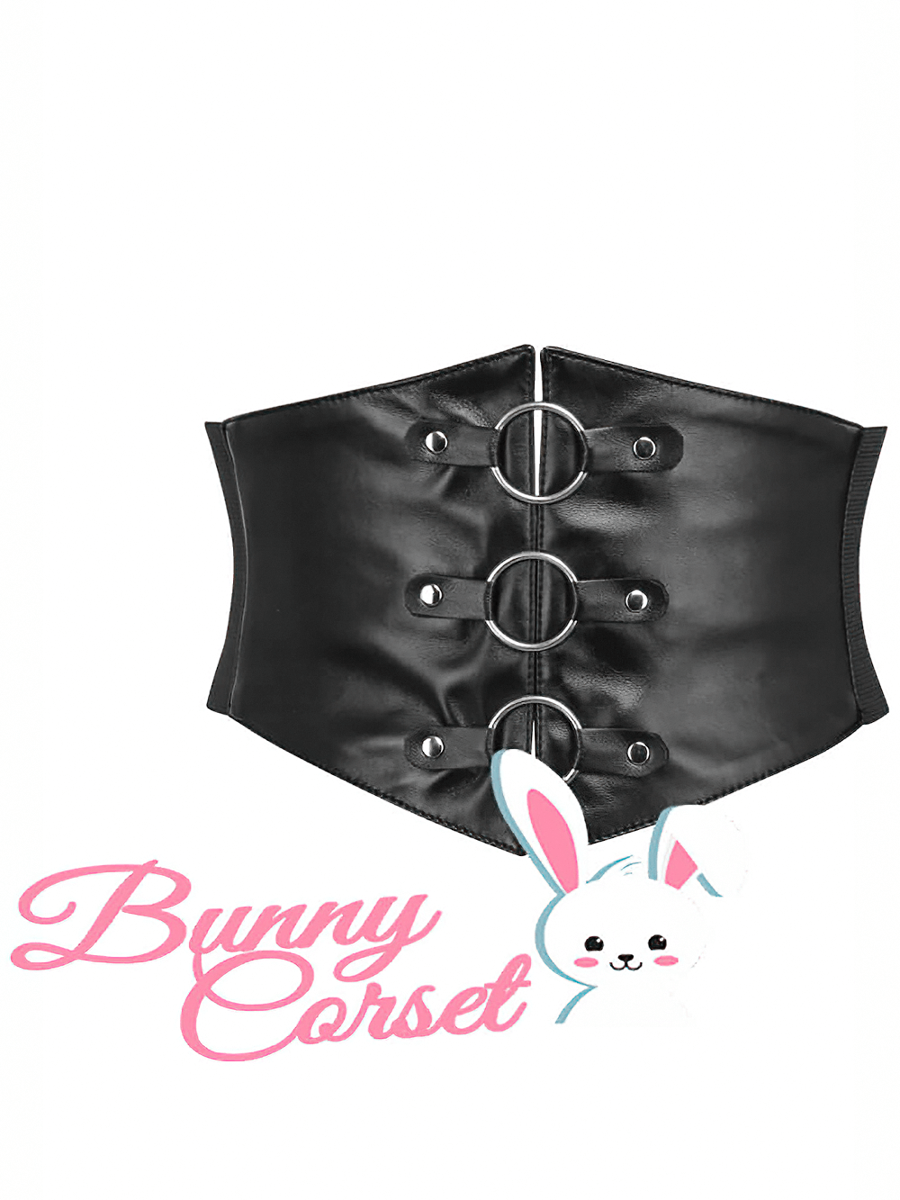 US SALE of Versatile Waist-Cinching Corset Belt in Faux Leather