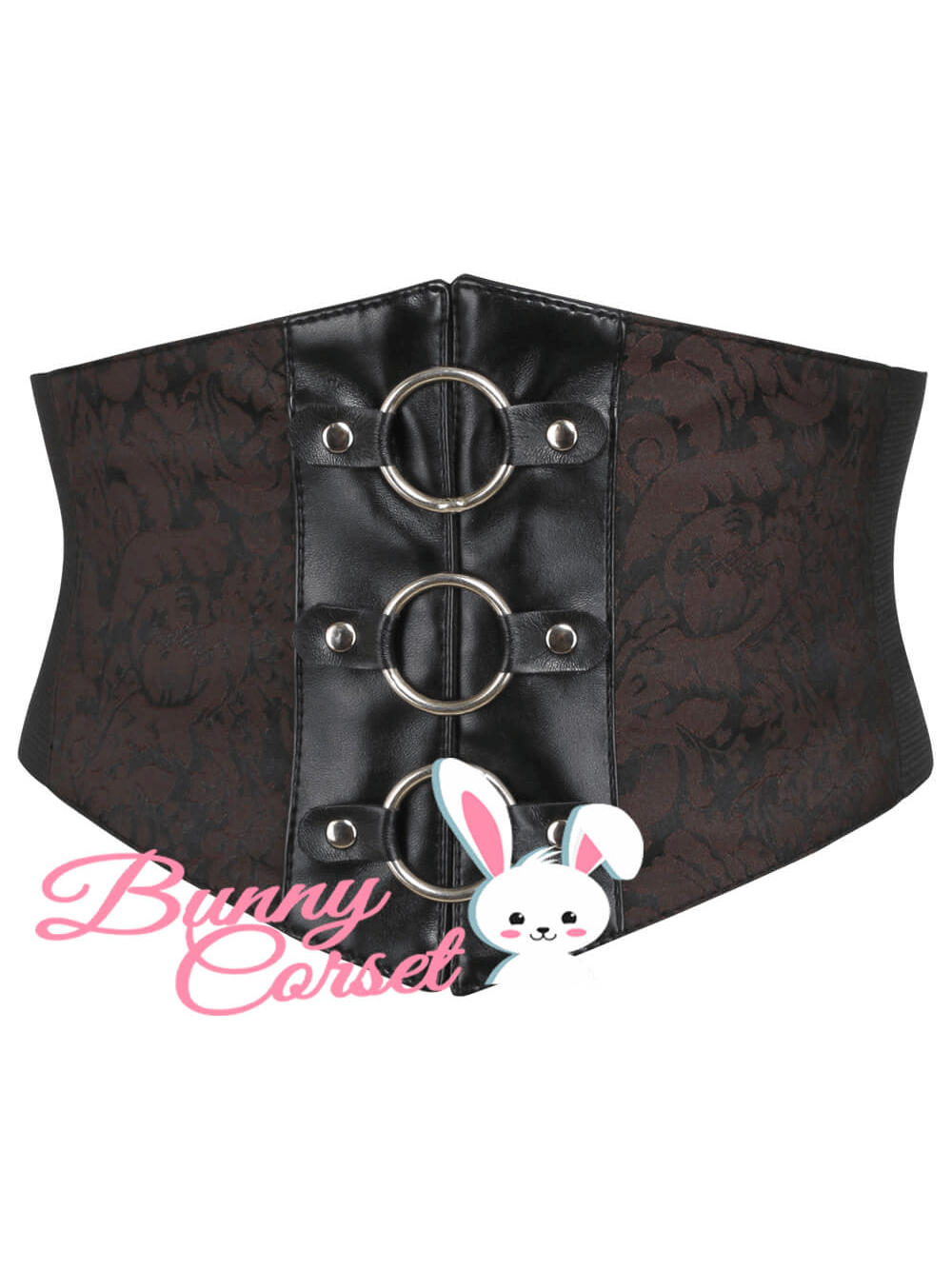 US SALE of Versatile Waist-Cinching Corset Belt in Faux Leather