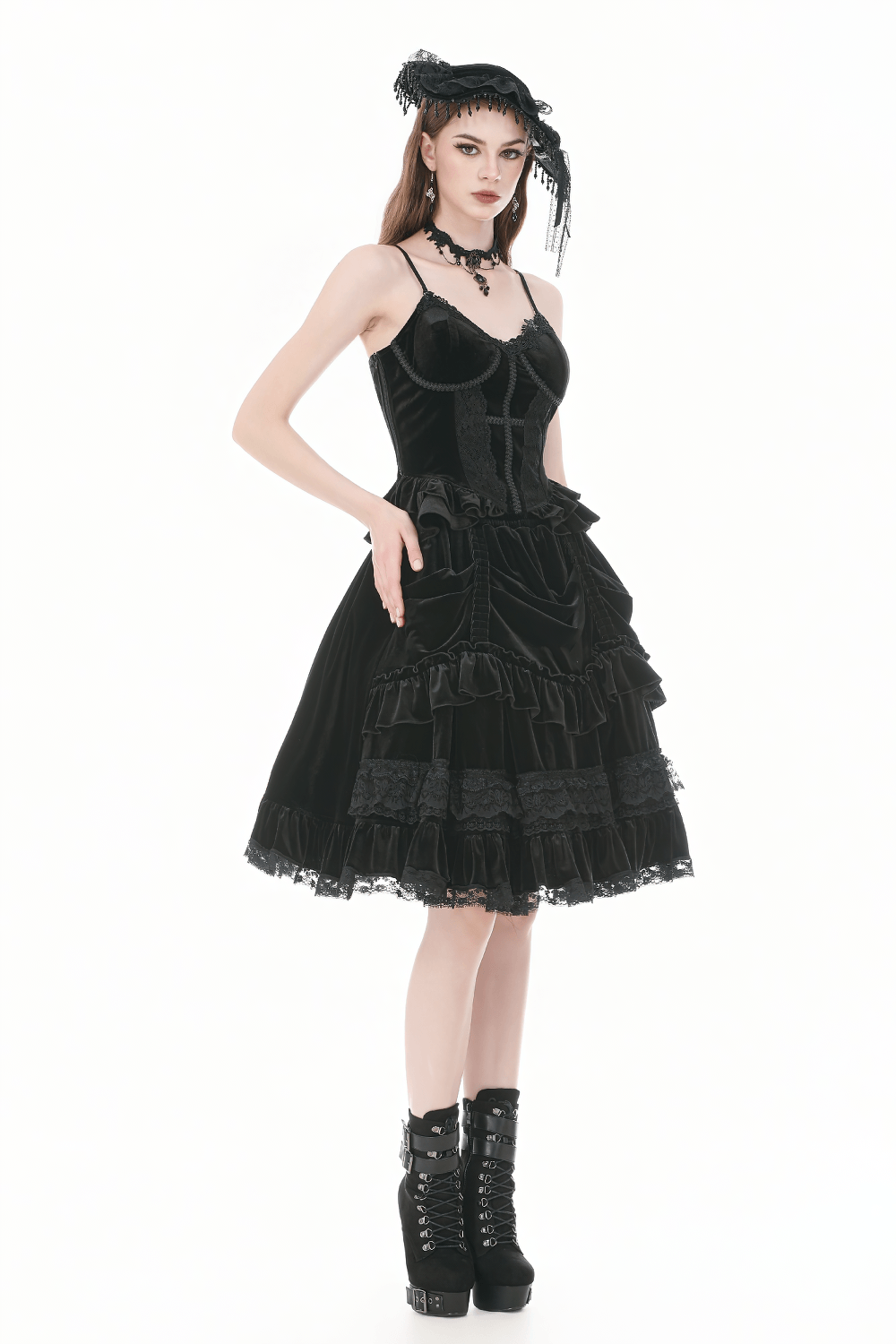 Victorian Dark Romance Spaghetti Strap Corset Top for Women