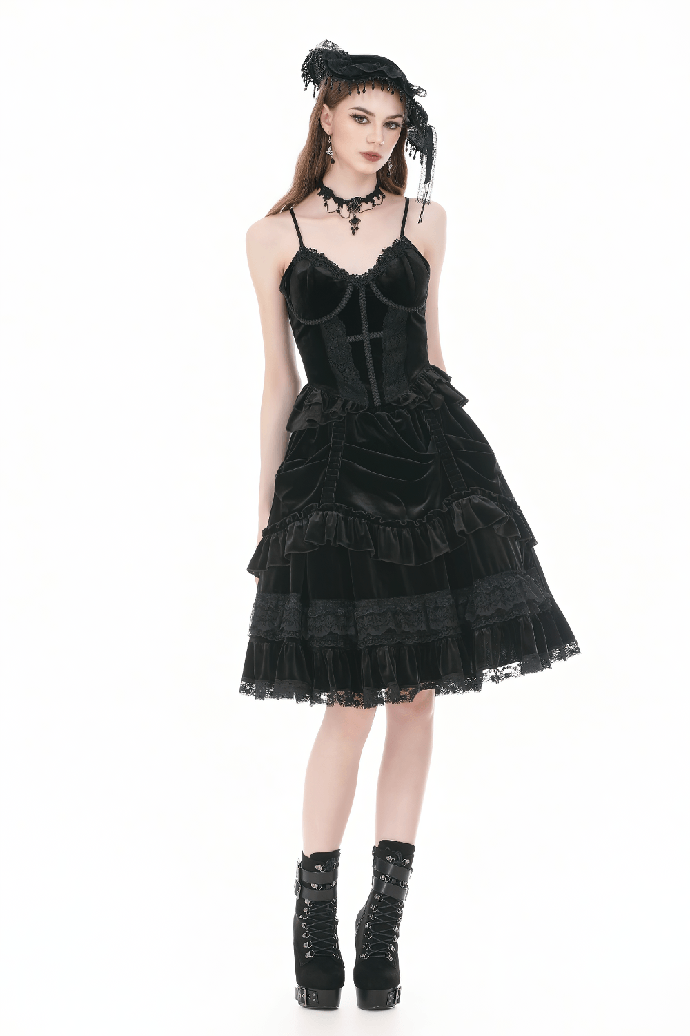 Victorian Dark Romance Spaghetti Strap Corset Top for Women