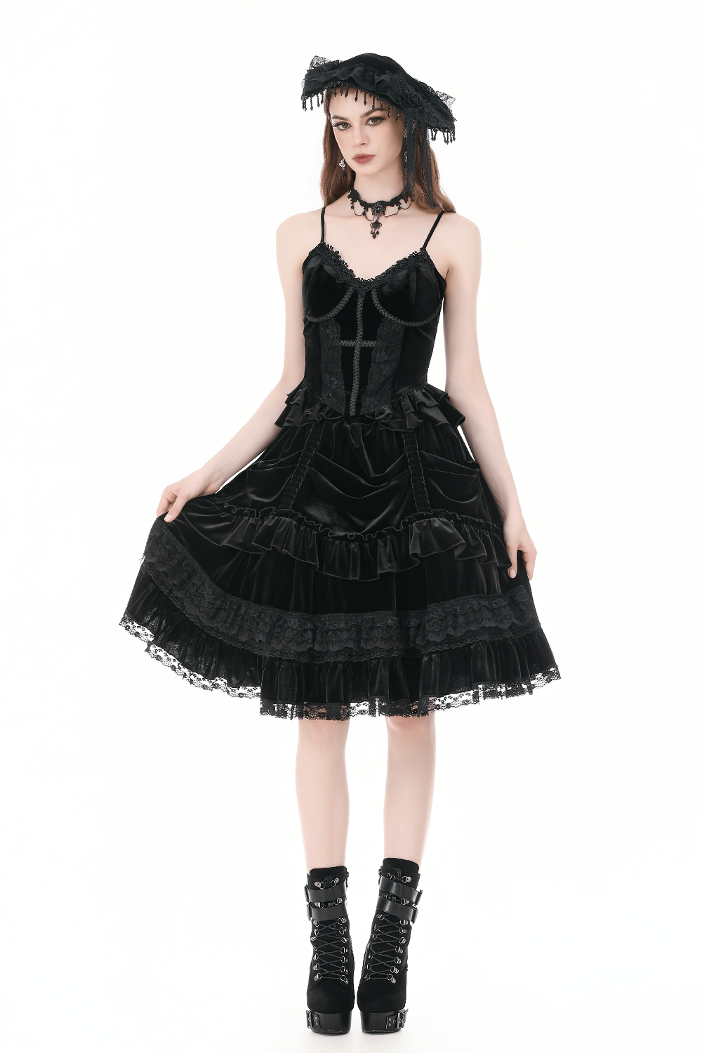 Victorian Dark Romance Spaghetti Strap Corset Top for Women