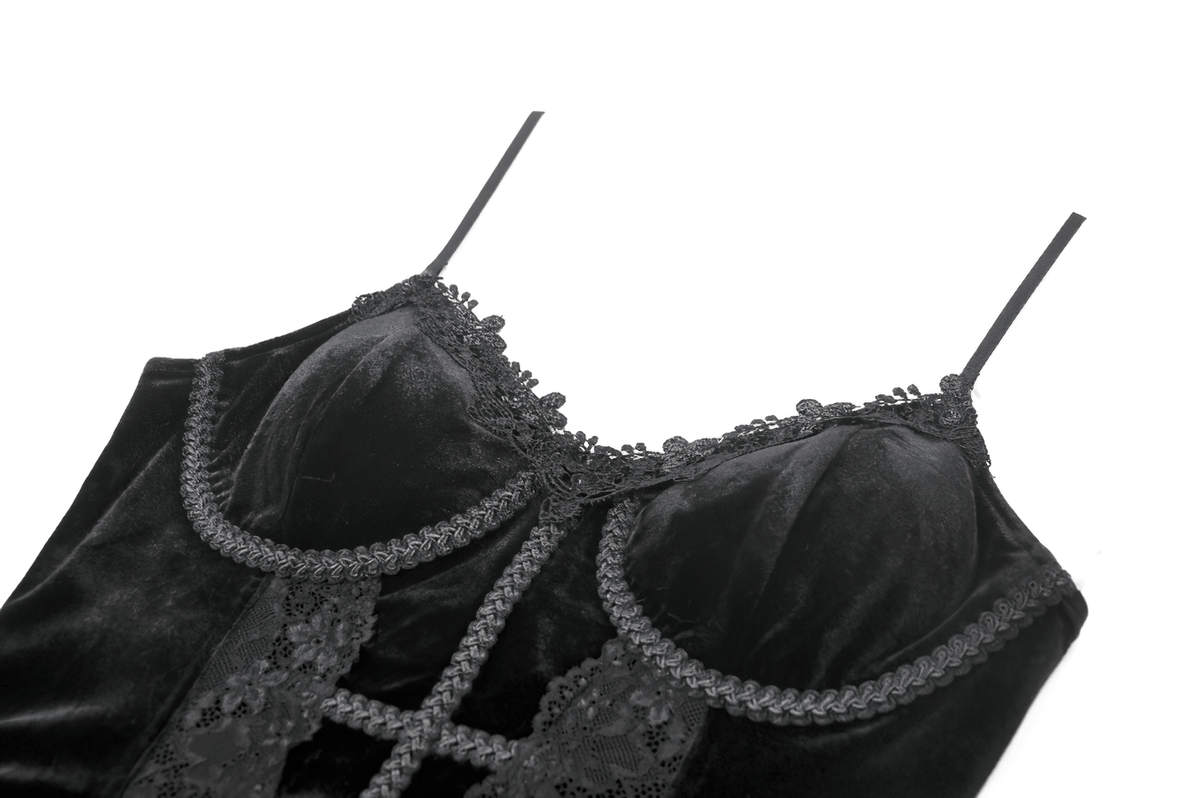 Victorian Dark Romance Spaghetti Strap Corset Top for Women