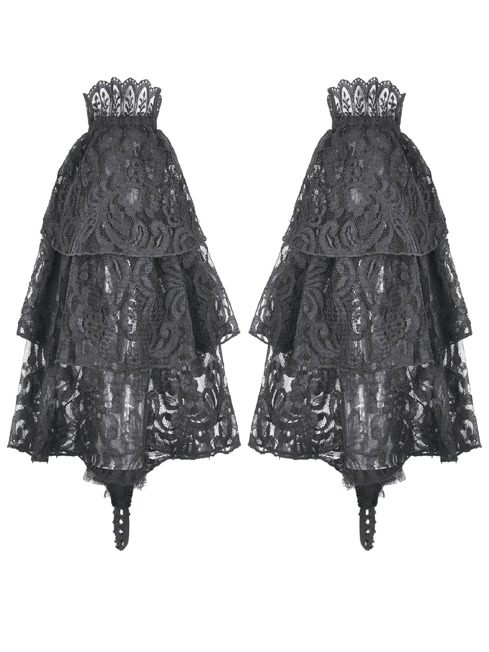 Victorian Floral Lace Arm Warmers for Alternative Styling