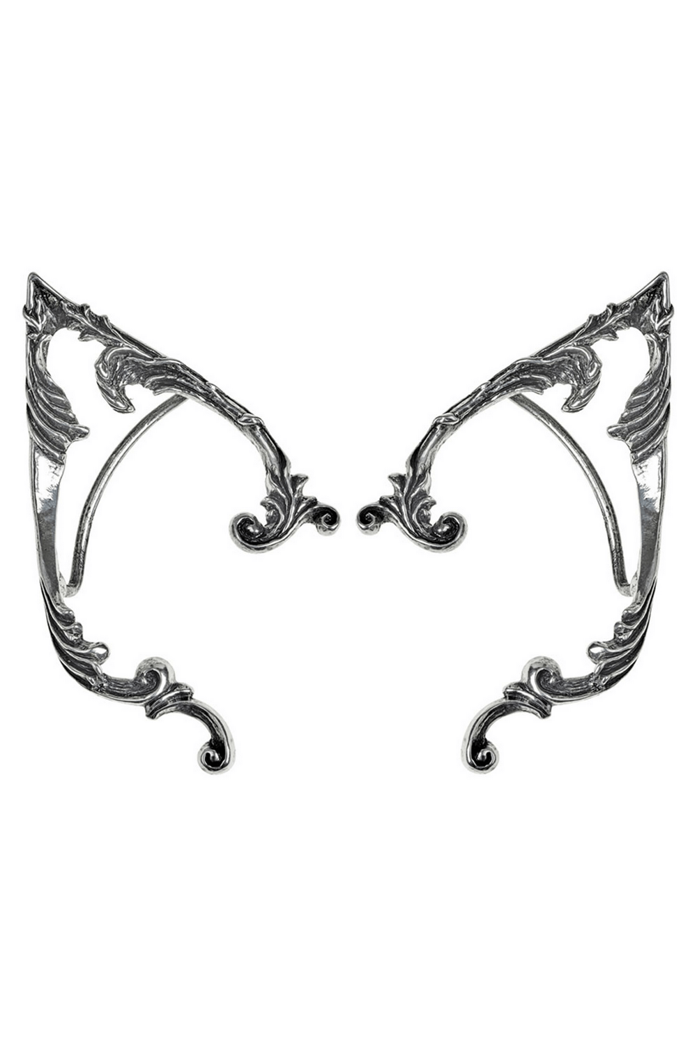 Victorian Gothic Elf Ear Wraps with Swirling Flourishes