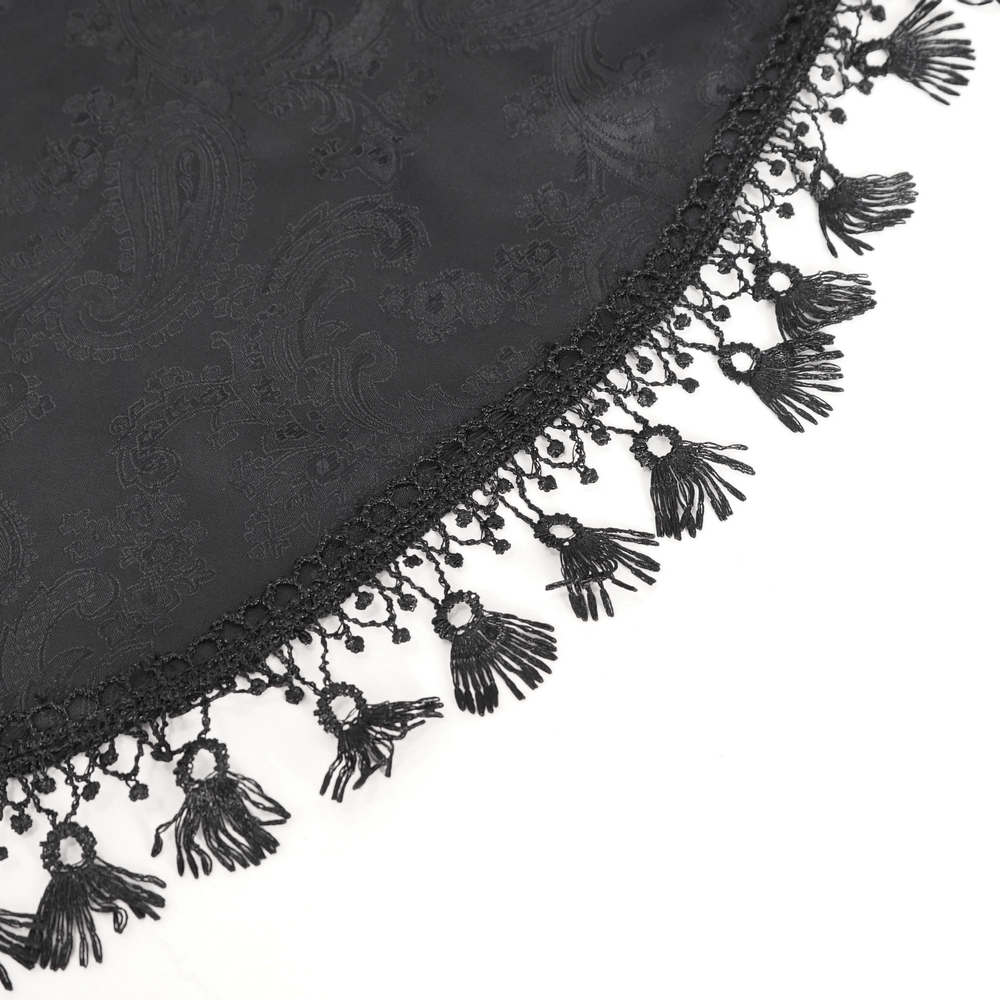 US SALE of Victorian Gothic Lace Skirt with Ruffled Layers