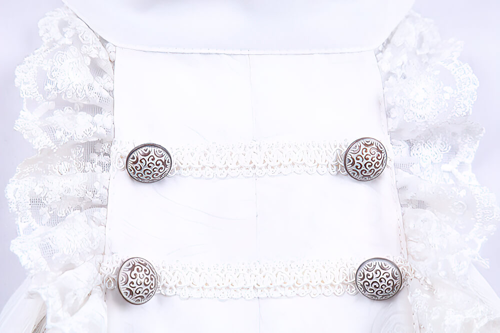 Victorian Inspired White Ruffle Dress Shirt for Men