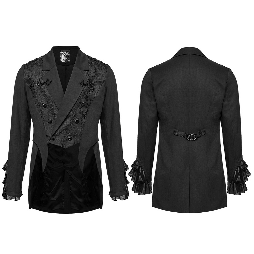 Victorian Jacquard Lapel Gothic Men's Tailcoat Jacket