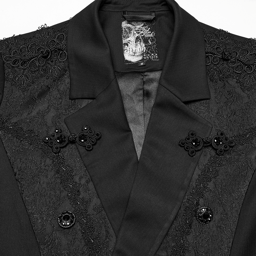Victorian Jacquard Lapel Gothic Men's Tailcoat Jacket