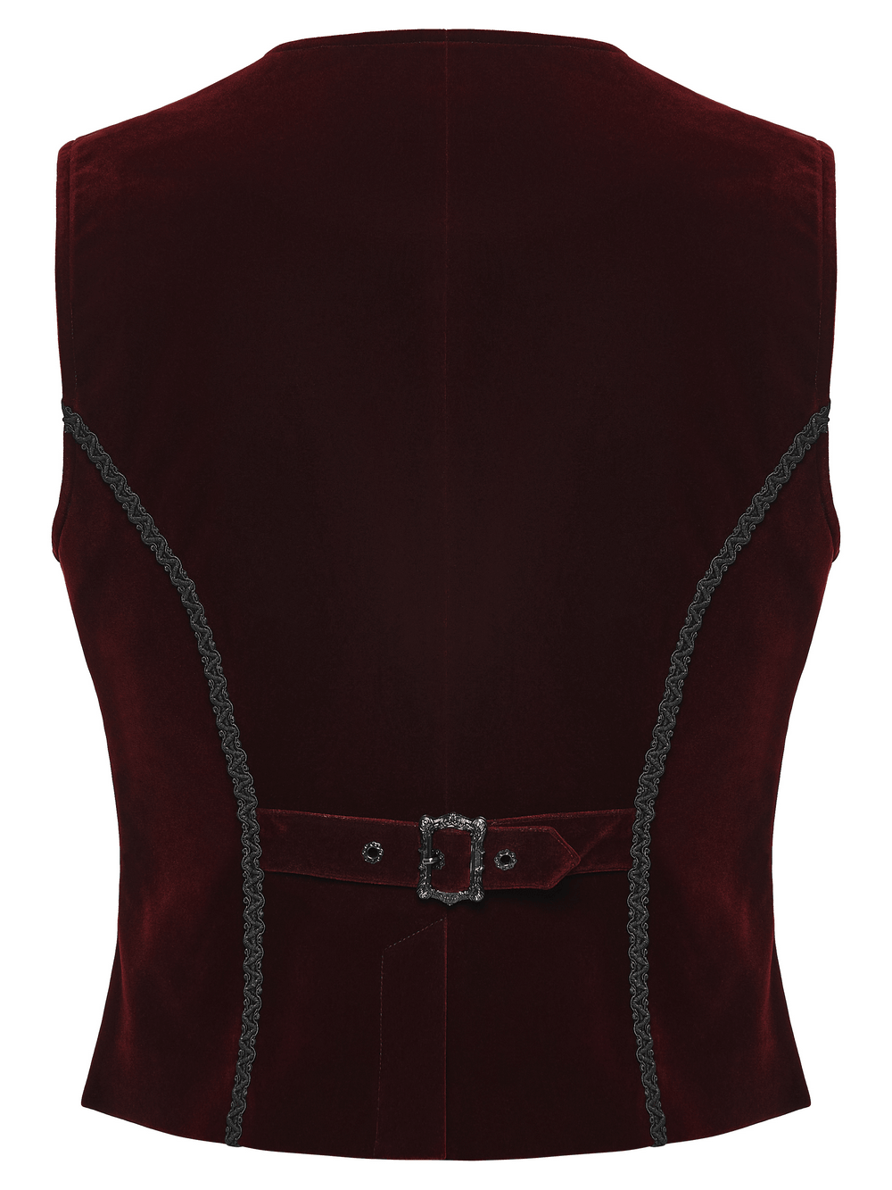 Vintage Dark Pattern Waistcoat with Chain Brooch Detail