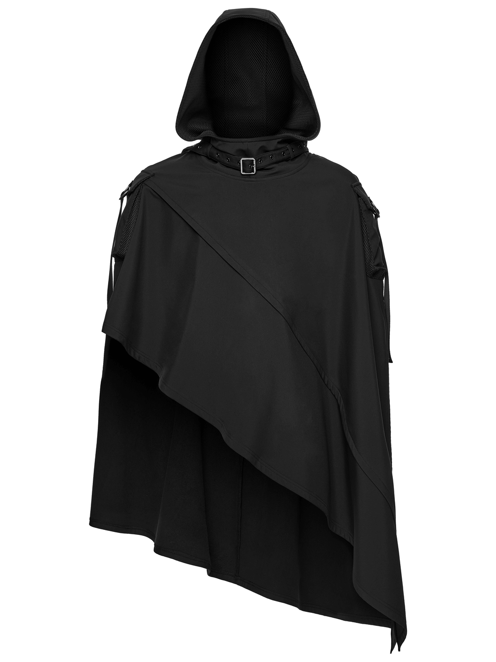 Waterproof Wasteland Punk Cape with Hood and 3D Pockets