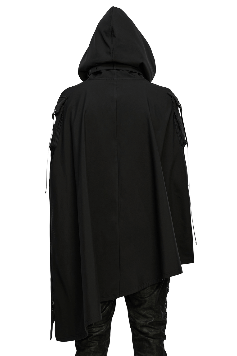 Waterproof Wasteland Punk Cape with Hood and 3D Pockets