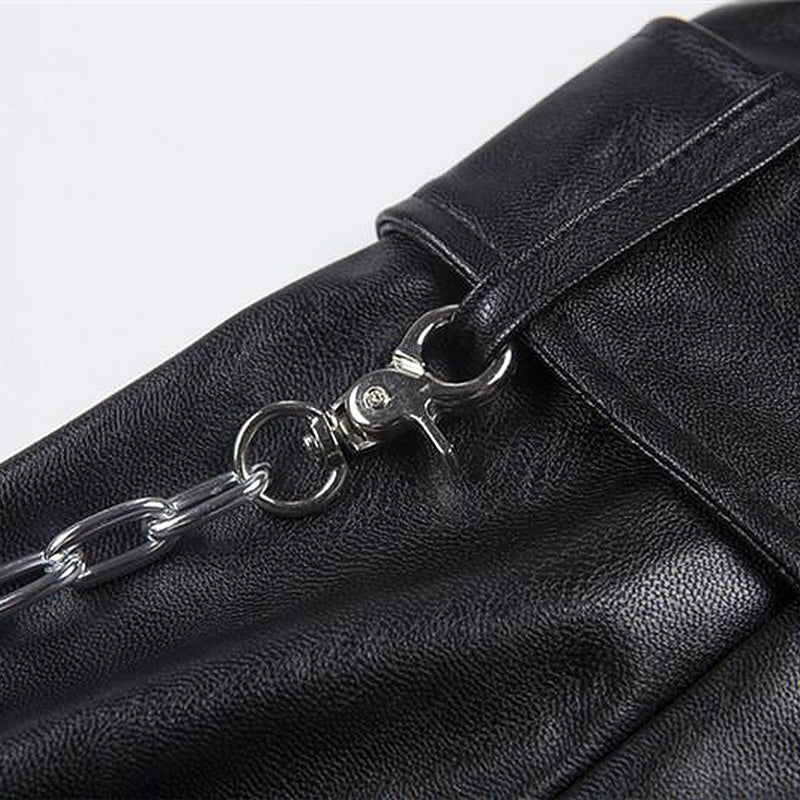 What to Wear to a Concert / Zipper Corset Dress with Sash and Chain in Gothic Style