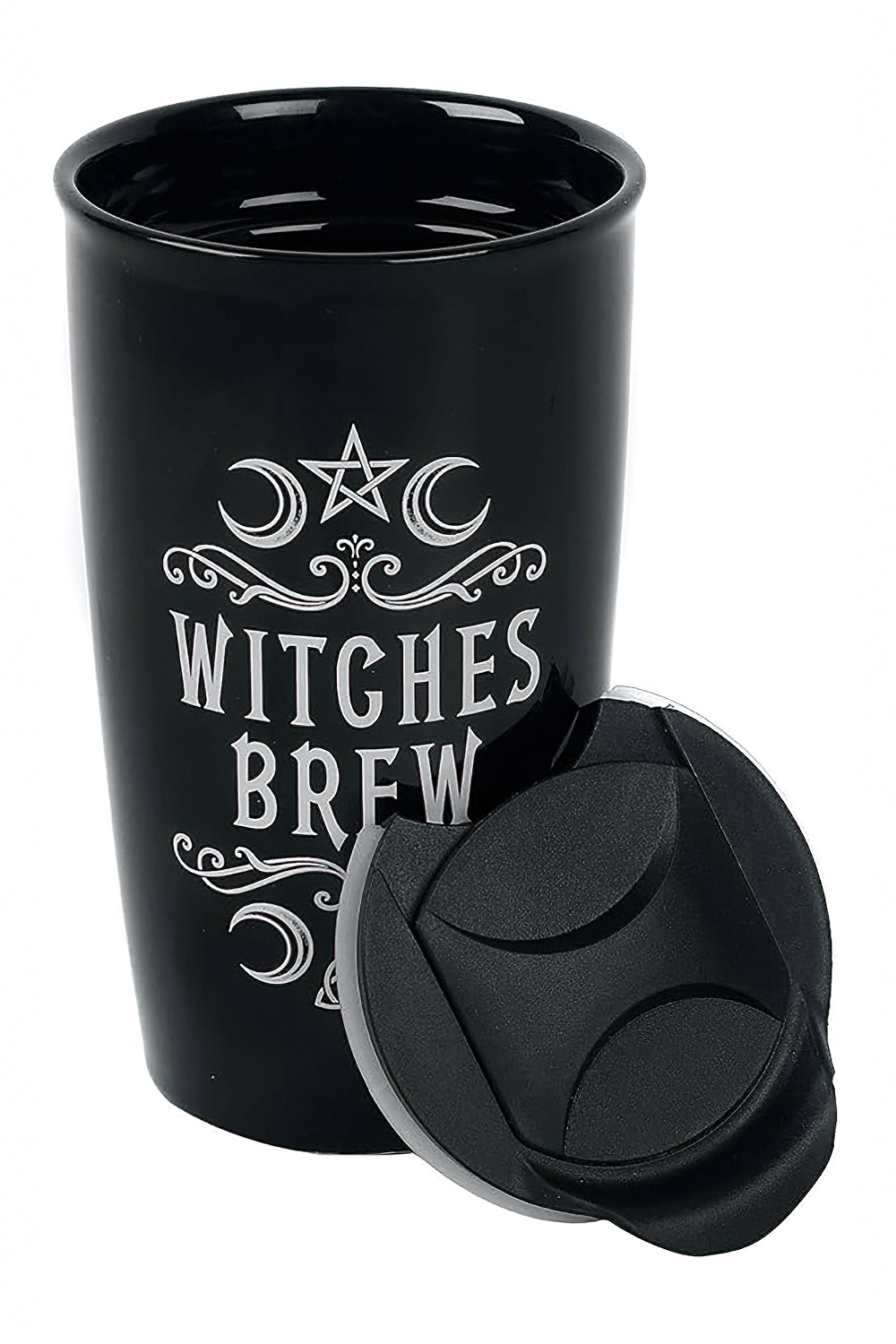 Witches Brew Double Walled Travel Mug with Black Design