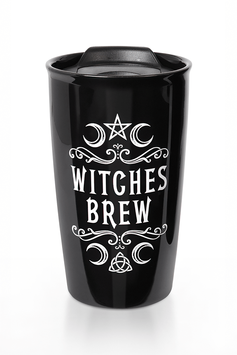 Witches Brew Double Walled Travel Mug with Black Design