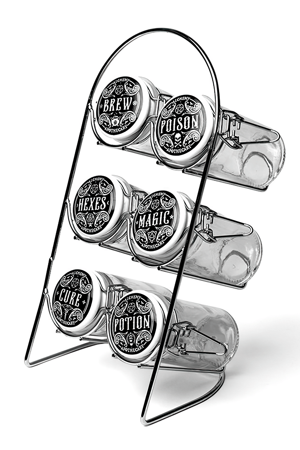Witch's Brew and Hexes Apothecary Spice Jars Set