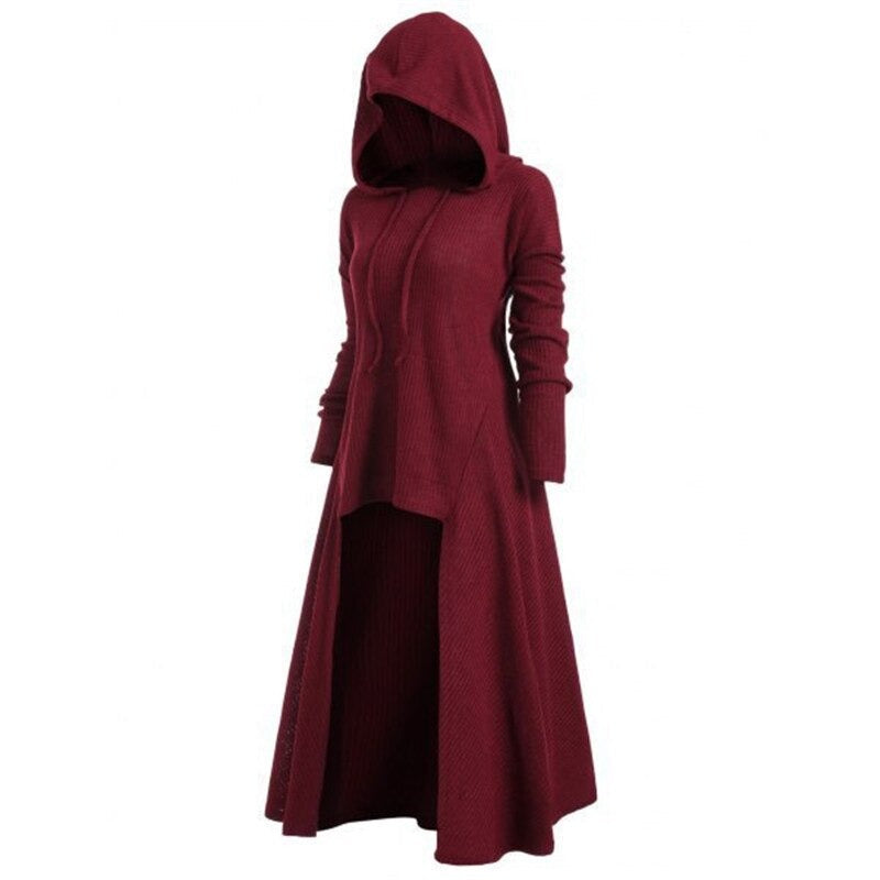 EU SALE of Women Hoodies Coat Dress / Long Sleeve 6 Color Pullover Dresses in Gothic