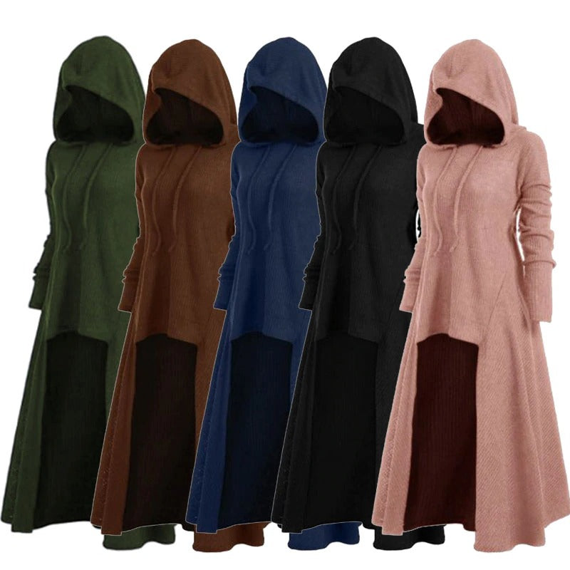 EU SALE of Women Hoodies Coat Dress / Long Sleeve 6 Color Pullover Dresses in Gothic