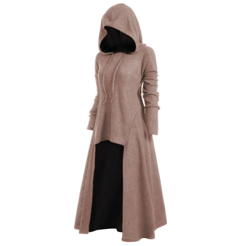 EU SALE of Women Hoodies Coat Dress / Long Sleeve 6 Color Pullover Dresses in Gothic