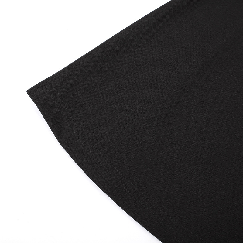 Women's Black Pleated Dress in Gothic Style / Lolita Style Long Sleeve Buttons Dress