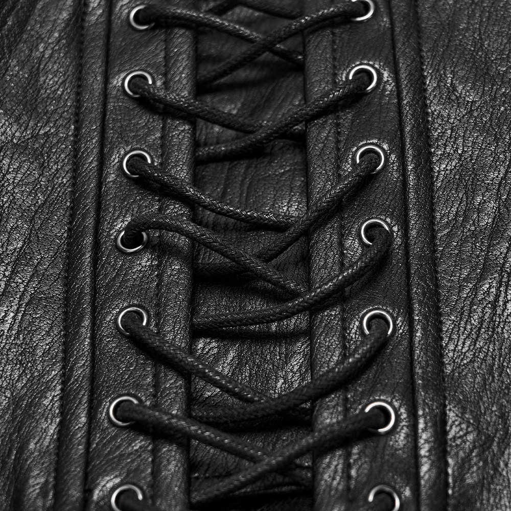 Women's Cyberpunk Faux Leather Underbust Corset