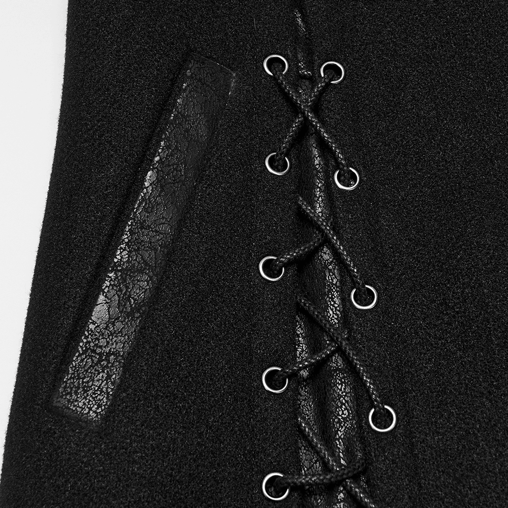 Women's Gothic Asymmetrical Coat with Buckle Details