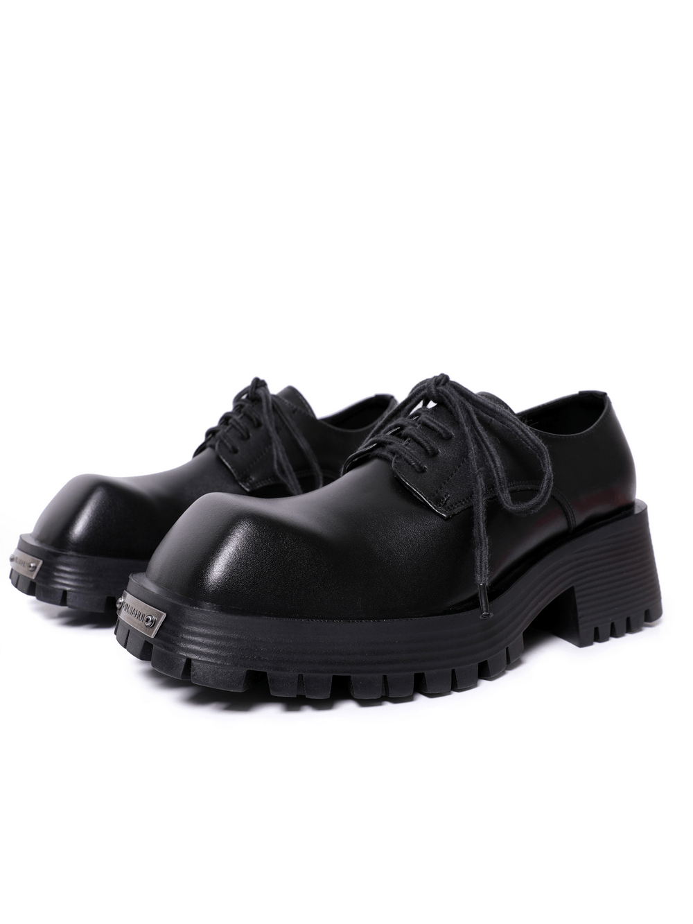 Women's Gothic Chunky Derby Shoes with Square Toe
