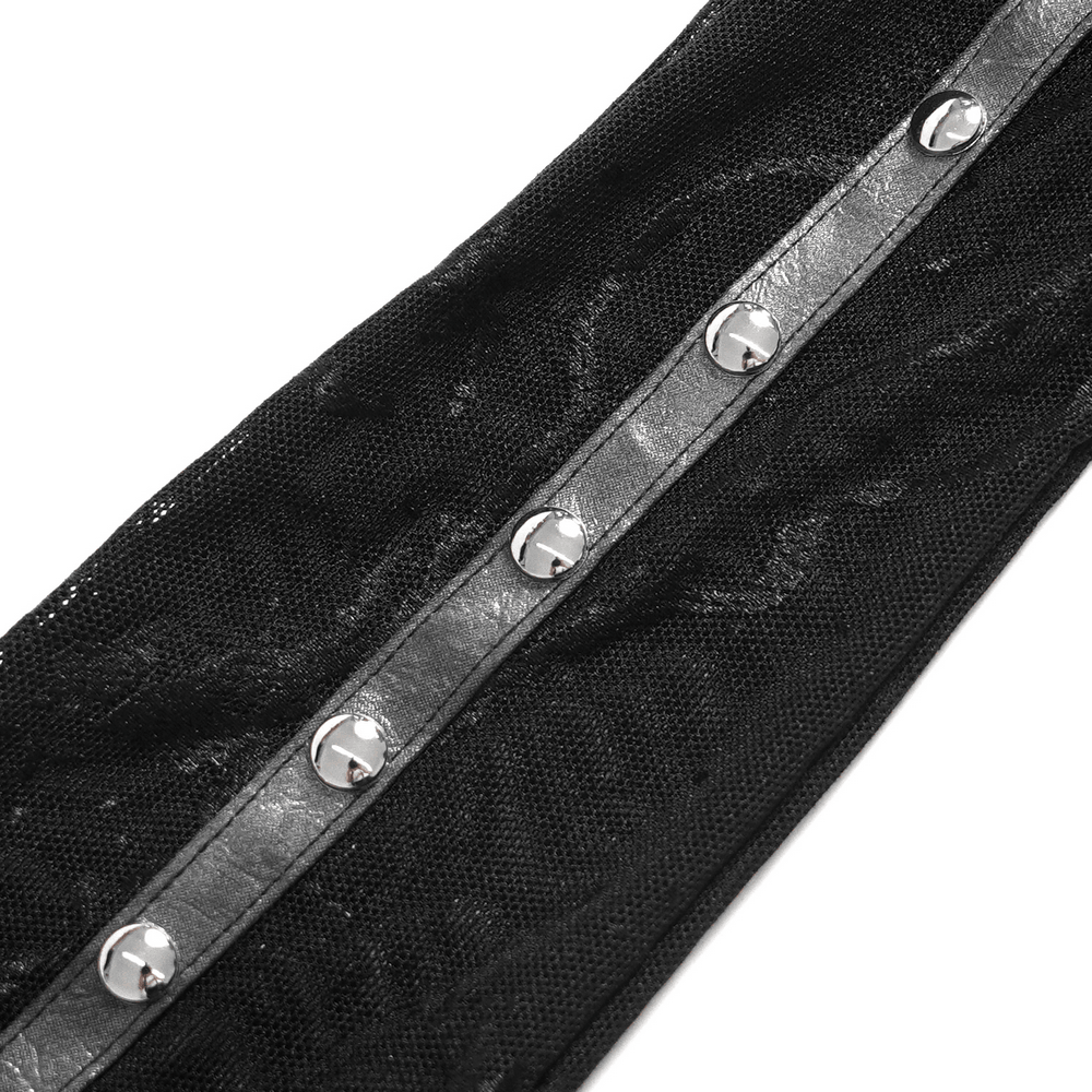Women's Gothic Lace Arm Sleeves with Spike Stud Cuffs