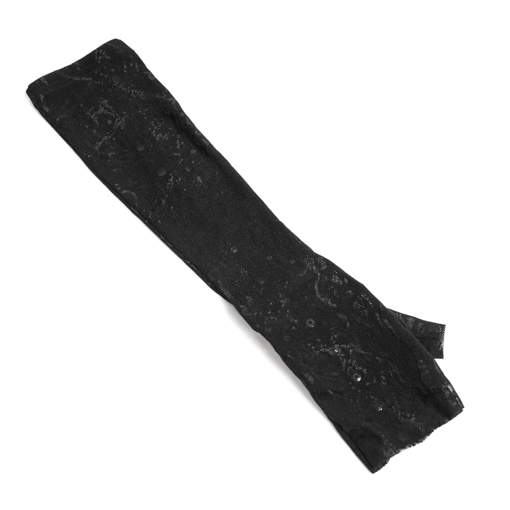 Women's Gothic Lace Arm Sleeves with Spike Stud Cuffs