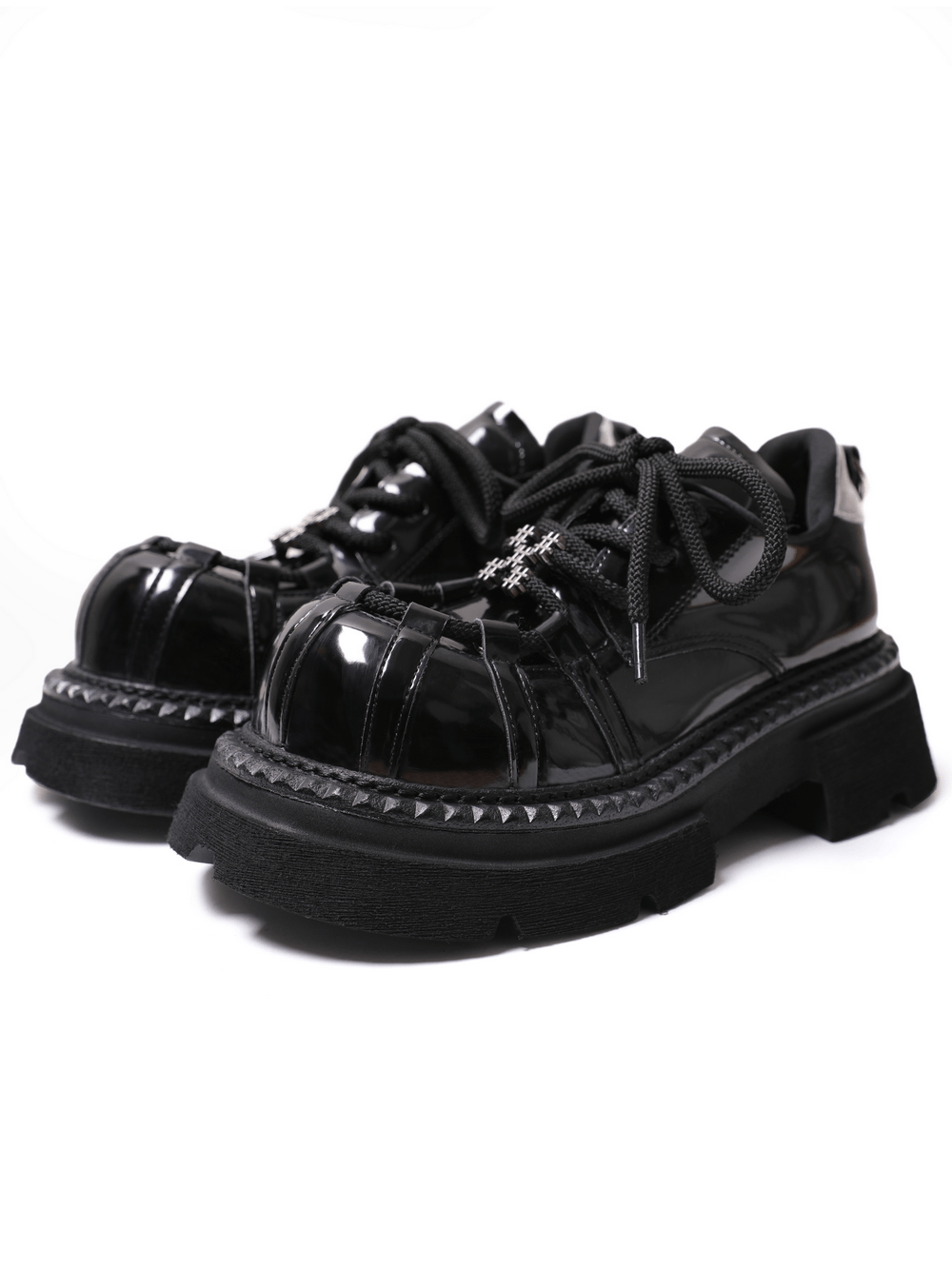 Women's Gothic Platform Derby Shoes with Cage Toe
